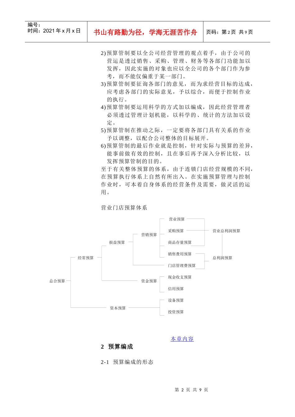 连锁预算管理与控制讲义_第2页