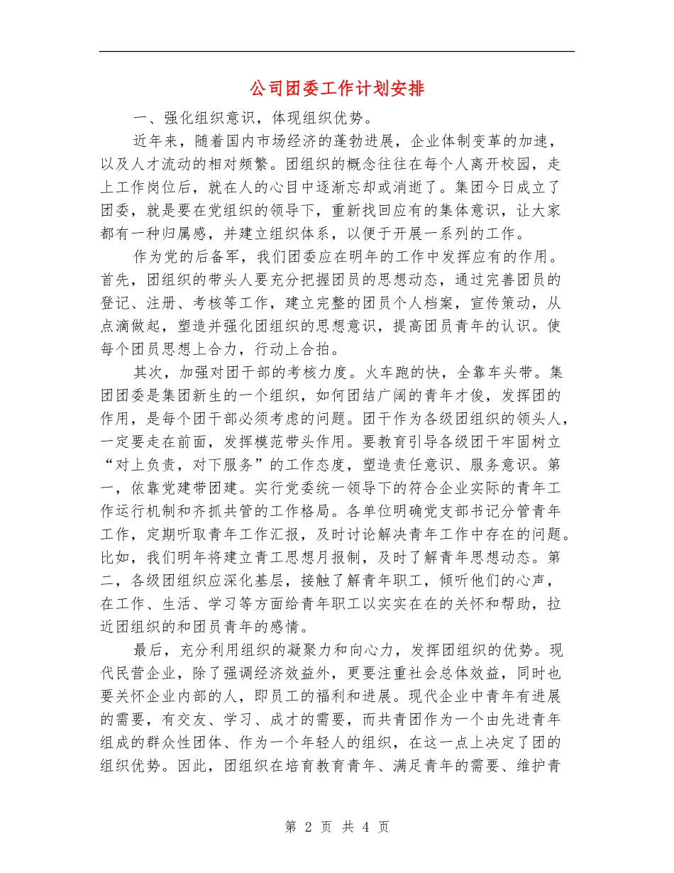 公司团委工作计划安排_第2页