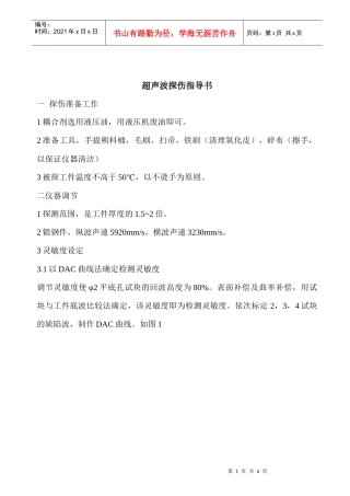 超声波探伤指导书