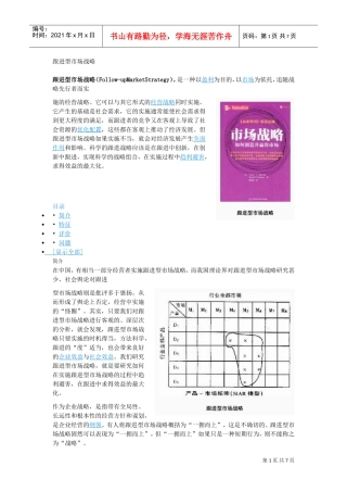 跟进型市场战略(DOC8页)