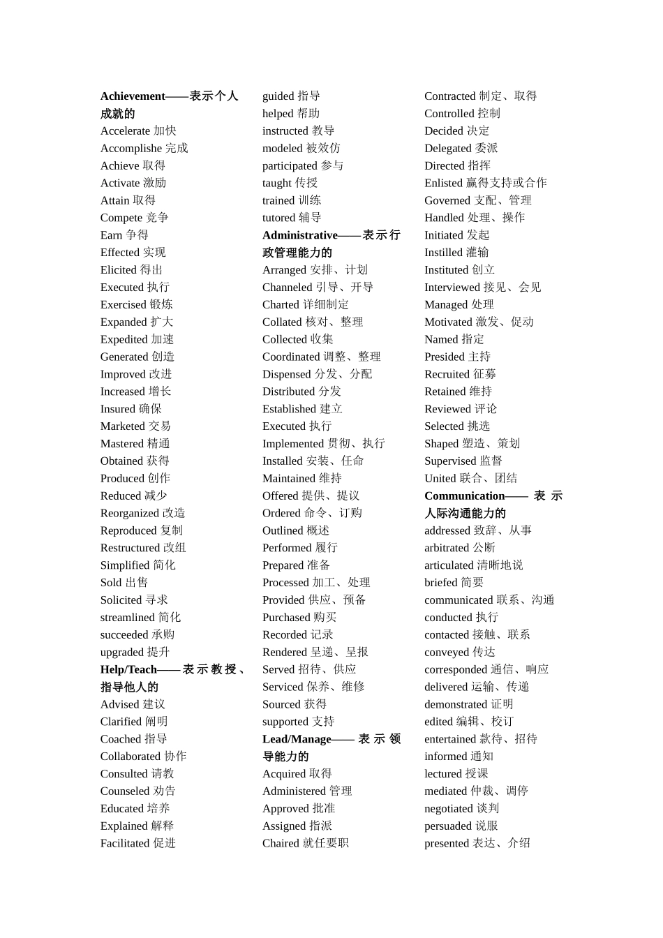 求职面试英语关键单词-interview key words_第1页