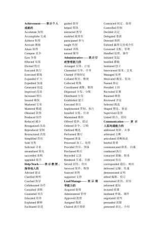 求职面试英语关键单词-interview key words