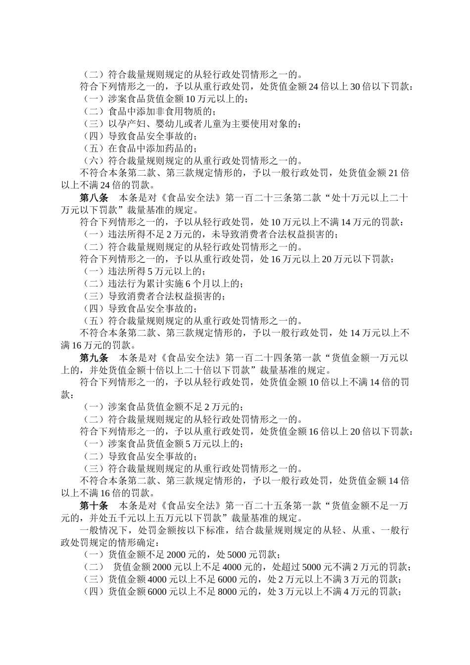 某省食品行政处罚裁量基准培训教材_第3页