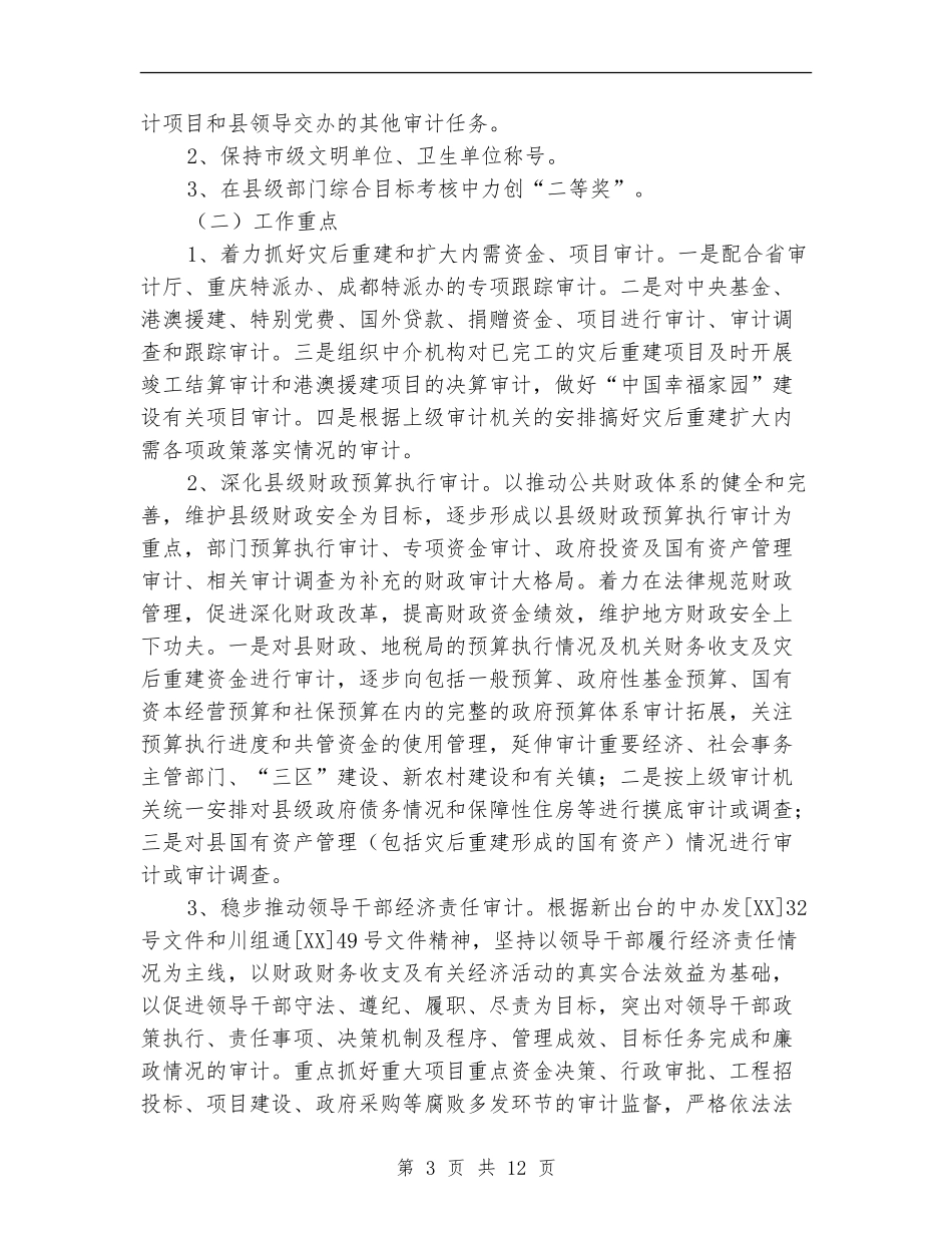 今年审计局工作安排_第3页