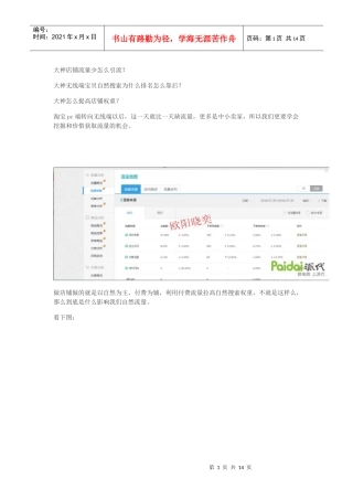 运营技巧-优化无线端吸取自然搜索流量