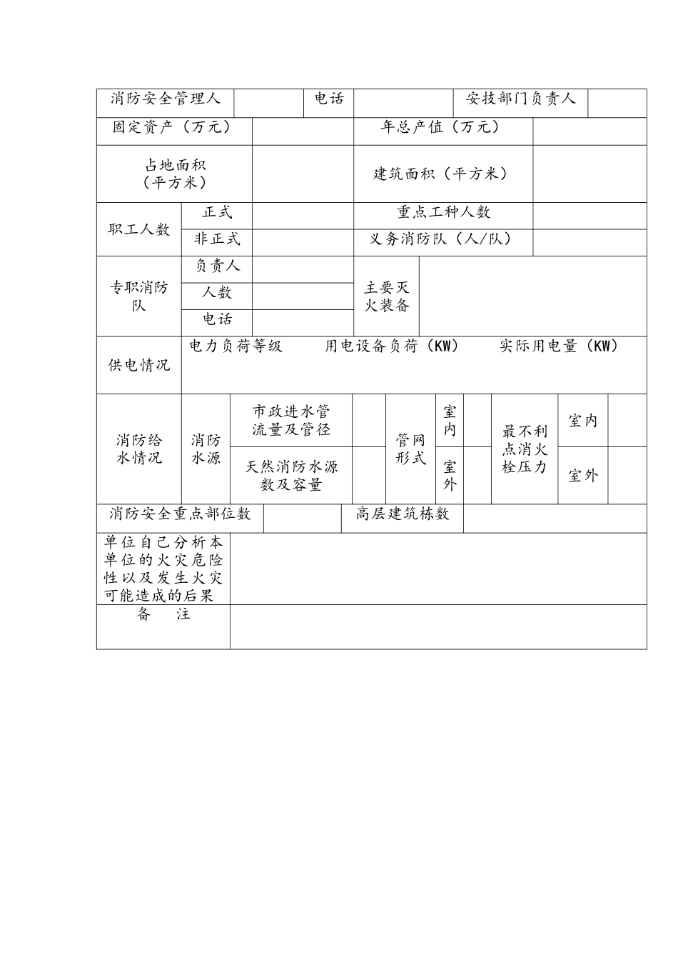 消防安全基本情况档案_第2页
