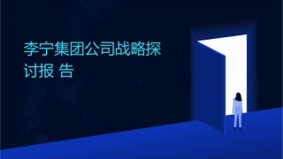 李宁集团公司战略探讨报告课件
