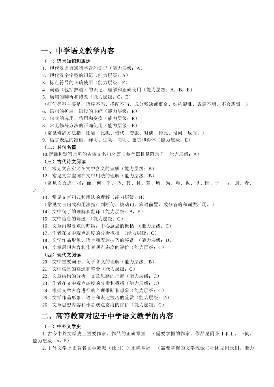 浙江省初中语文教师招聘备考目录_第2页