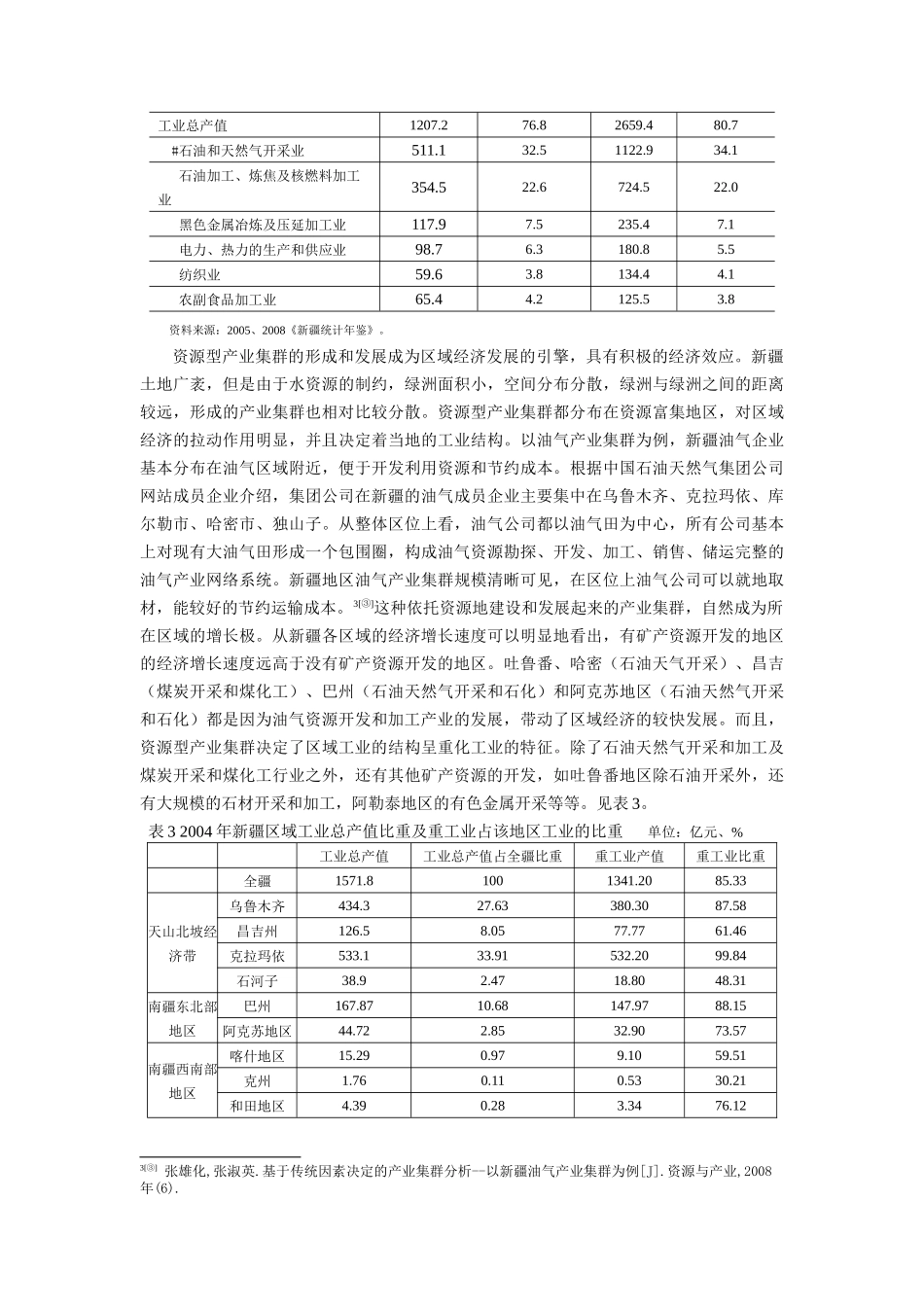 资源和环境约束下的新疆资源型产业集群的升级与转型_第3页