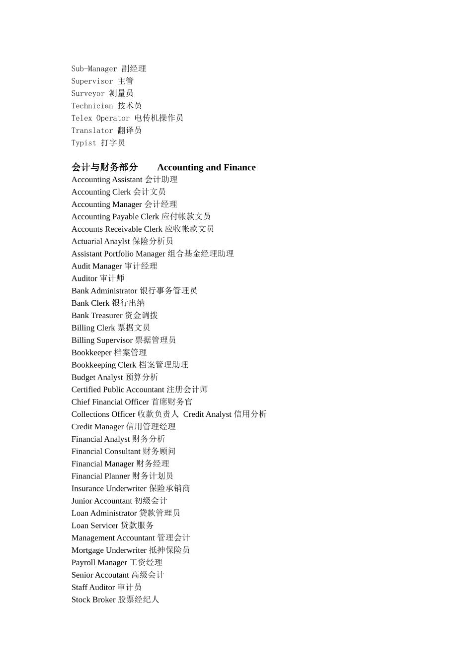 英文简历单词_第2页