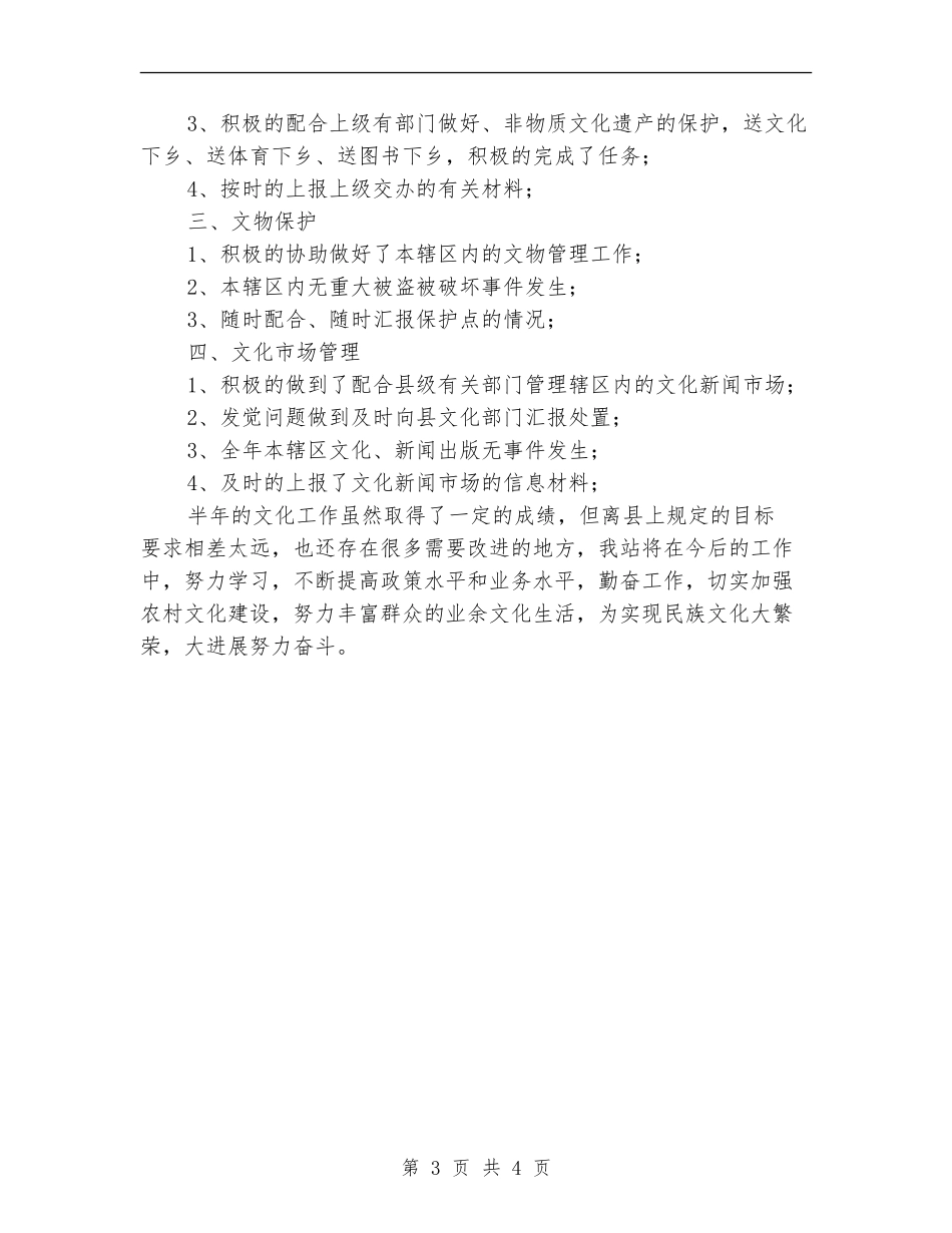 镇文化站半年工作总结_第3页