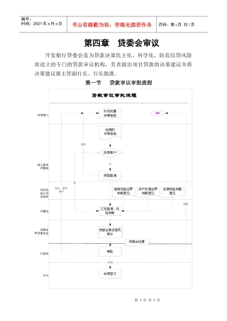贷委会审议、审批原则