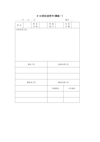 职位说明书模板( 7页)