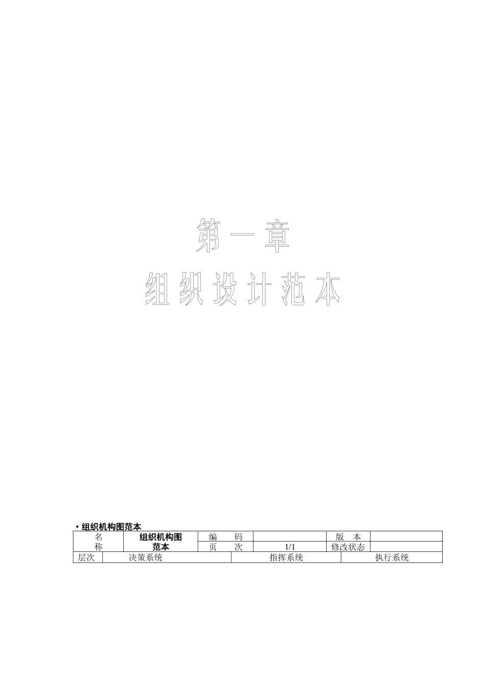 组织设计与职务说明书范本_第1页