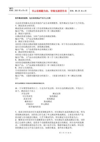 软件测试的流程