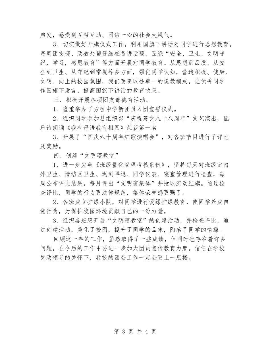 中学团委会情况汇报_第3页