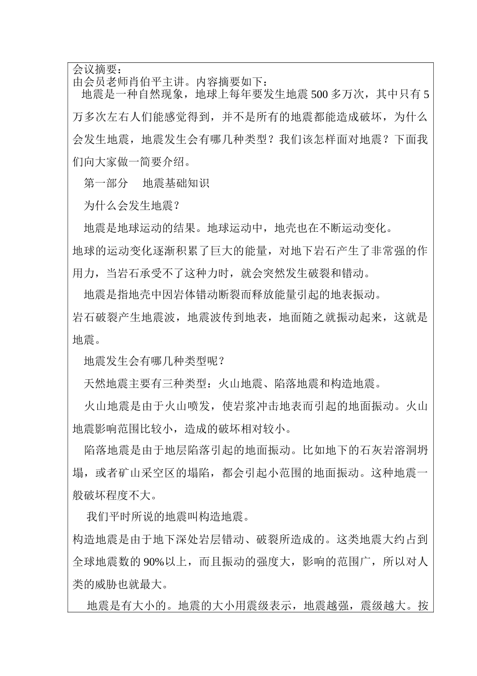 某某公司科普协会会议签到单与记录_第2页