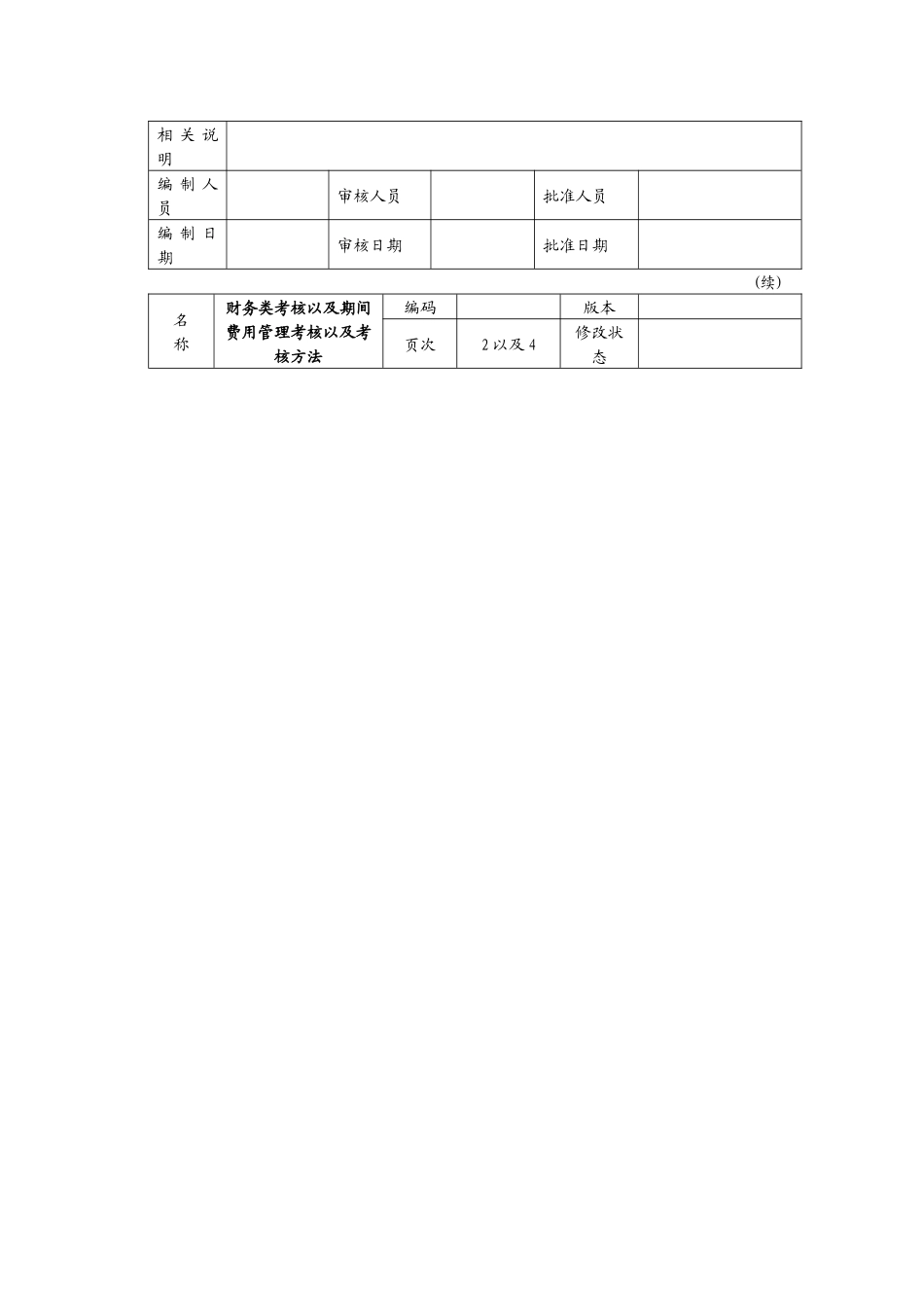期间费用管理考核以及考核方法_第2页