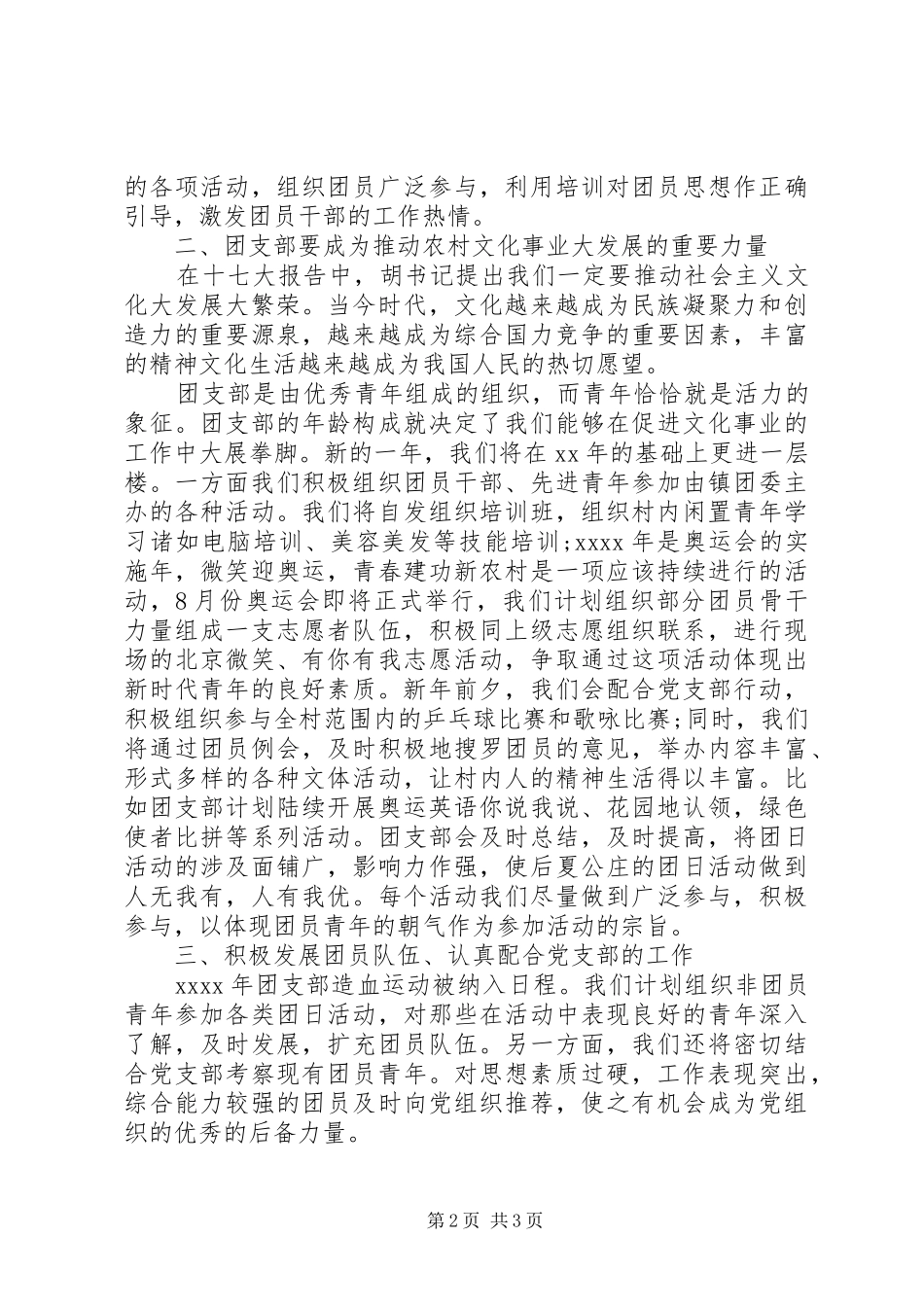 农村团支部工作计划(1)_第2页