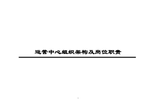 运营部企业组织结构及岗位职责(DOC61页)