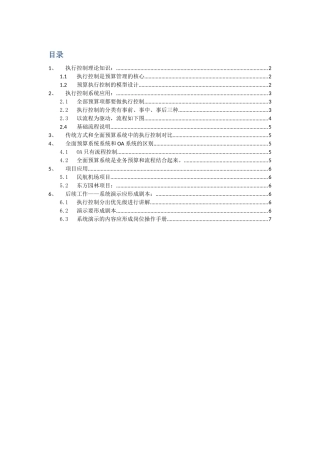 执行控制培训纪要XXXX0204