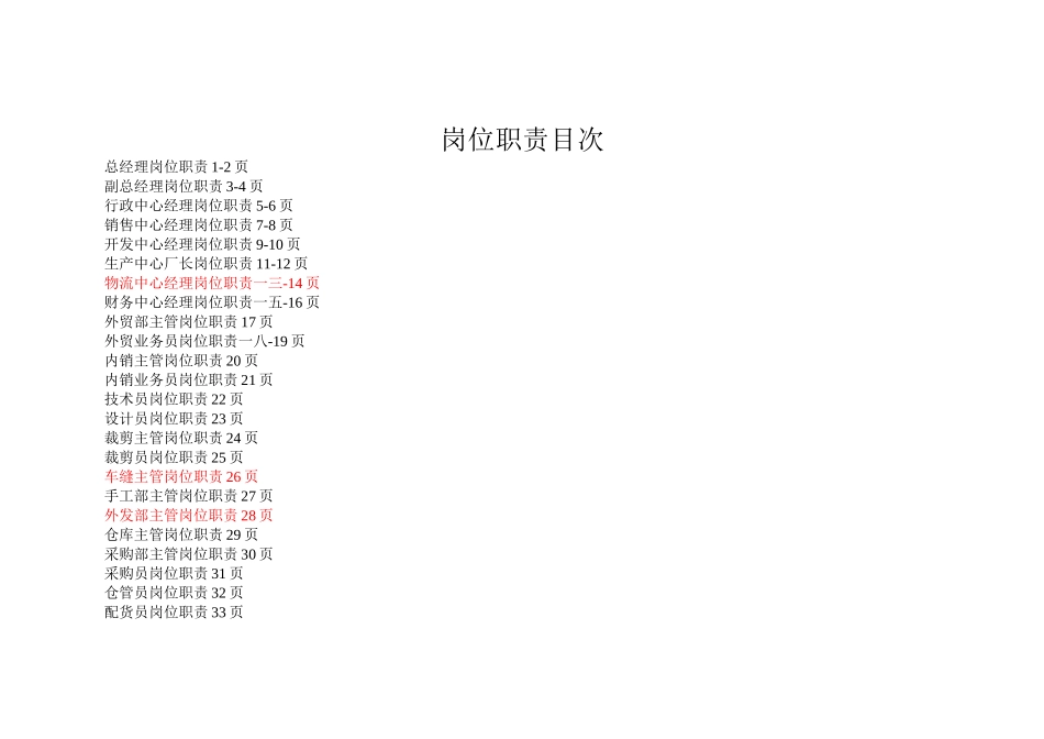 玩具公司职位说明书汇编_第1页