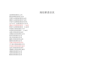 玩具公司职位说明书汇编