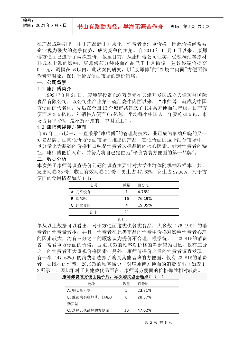 透过康师傅看产品定价_第2页