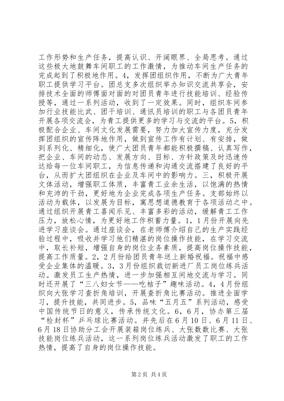 年检封团总支工作总结及年工作计划_第2页