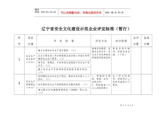 辽宁省安全文化建设示范企业评定标准（暂行)下载-辽宁省