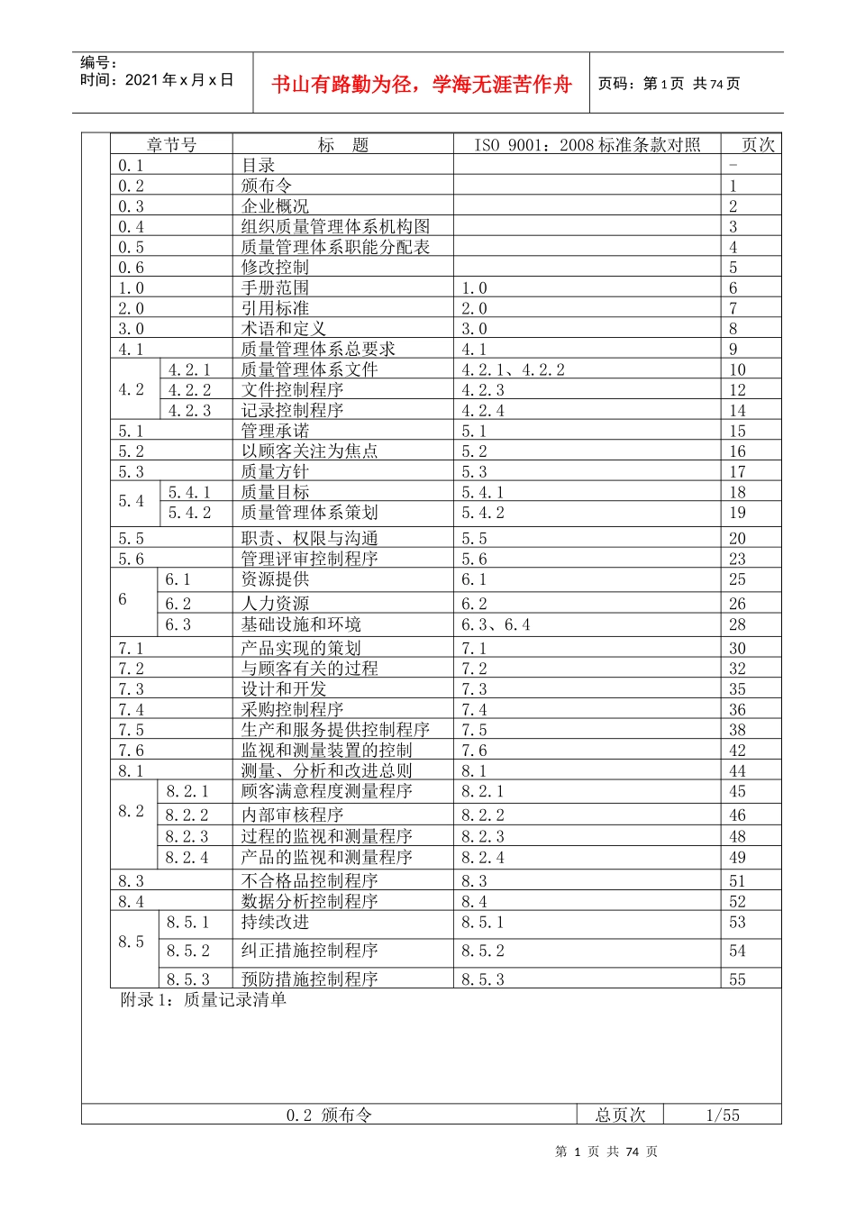 质量手册(油品有限公司)_第2页