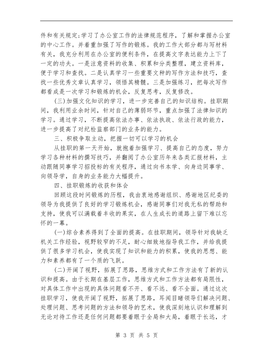 2024年挂职锻炼年终个人总结_第3页