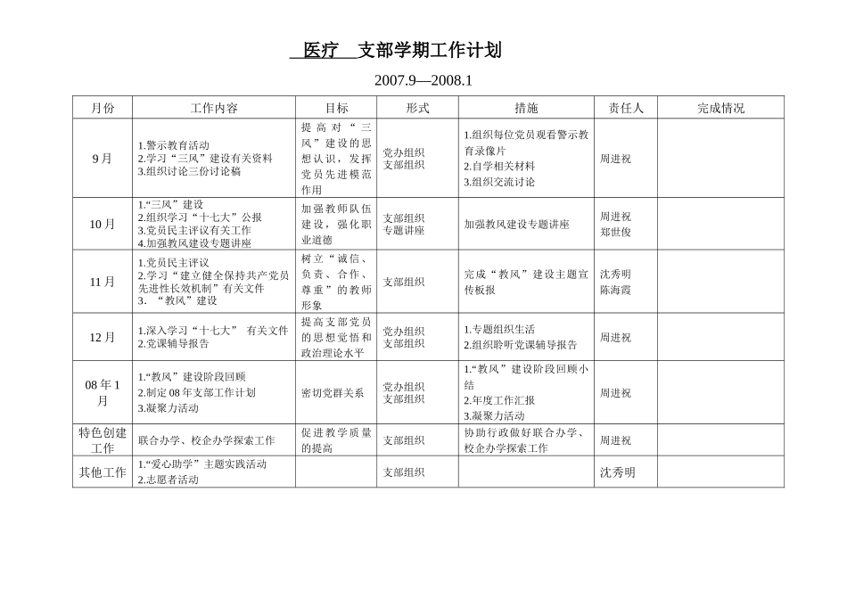 支部学期工作计划_第1页