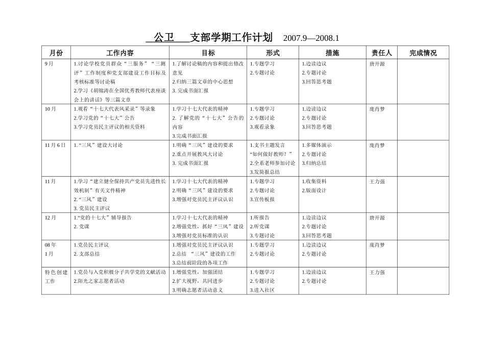 支部学期工作计划_第2页