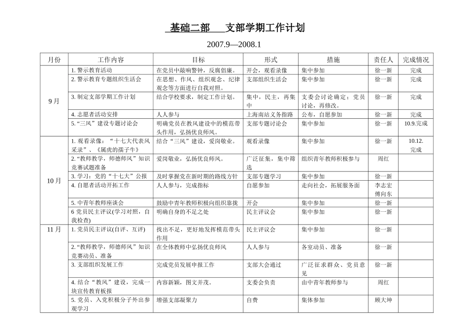 支部学期工作计划_第3页