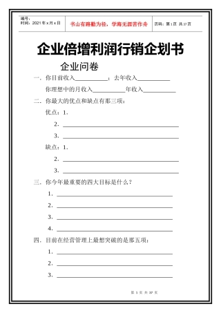 超级企业行销策划