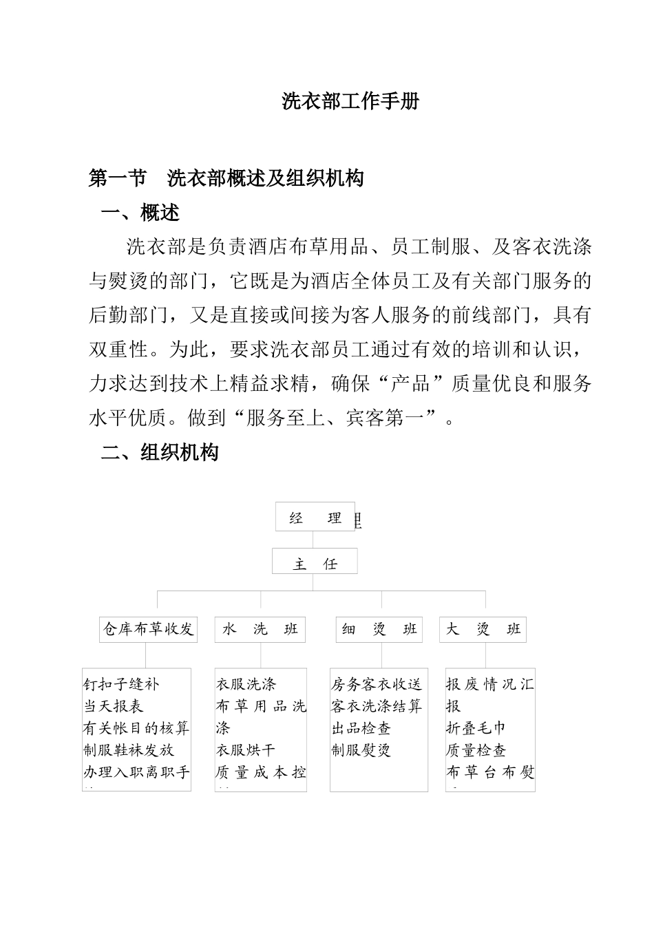 洗衣部工作手册_第1页