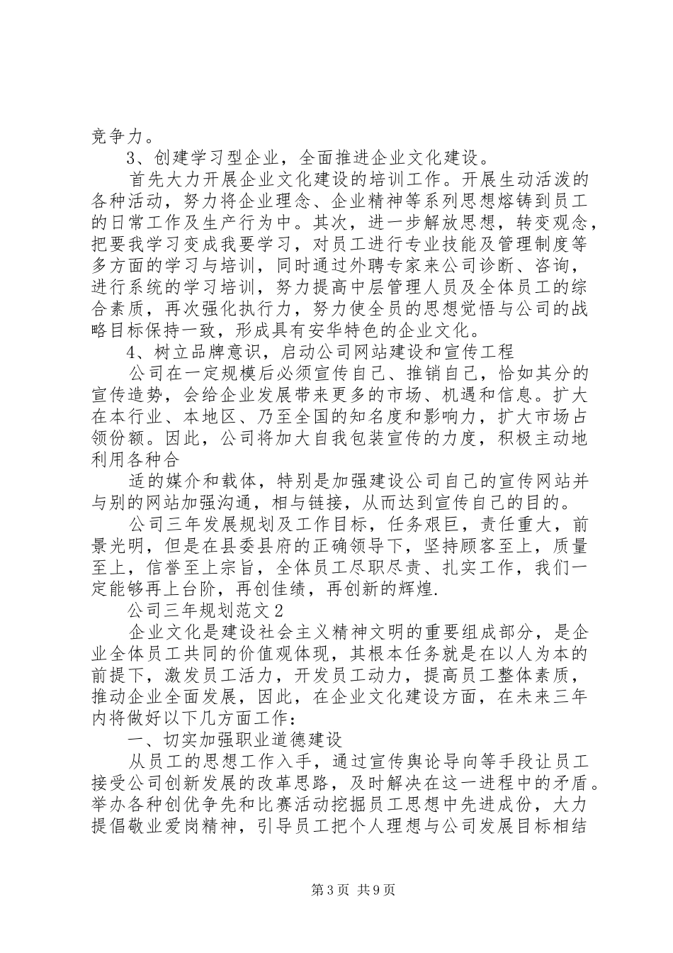 公司三年规划范文_第3页