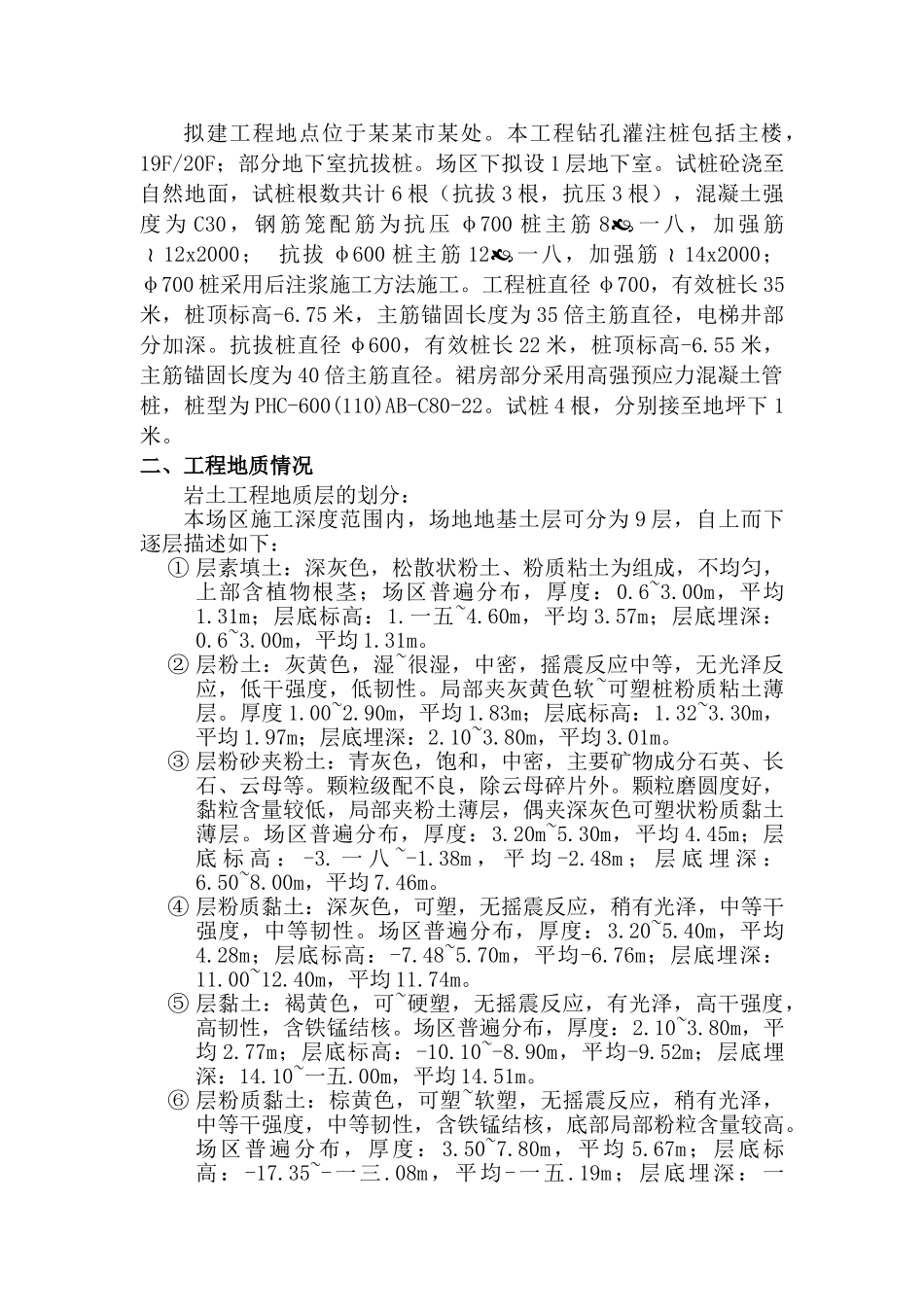 某某人力资源市场工程桩施工方案_第3页