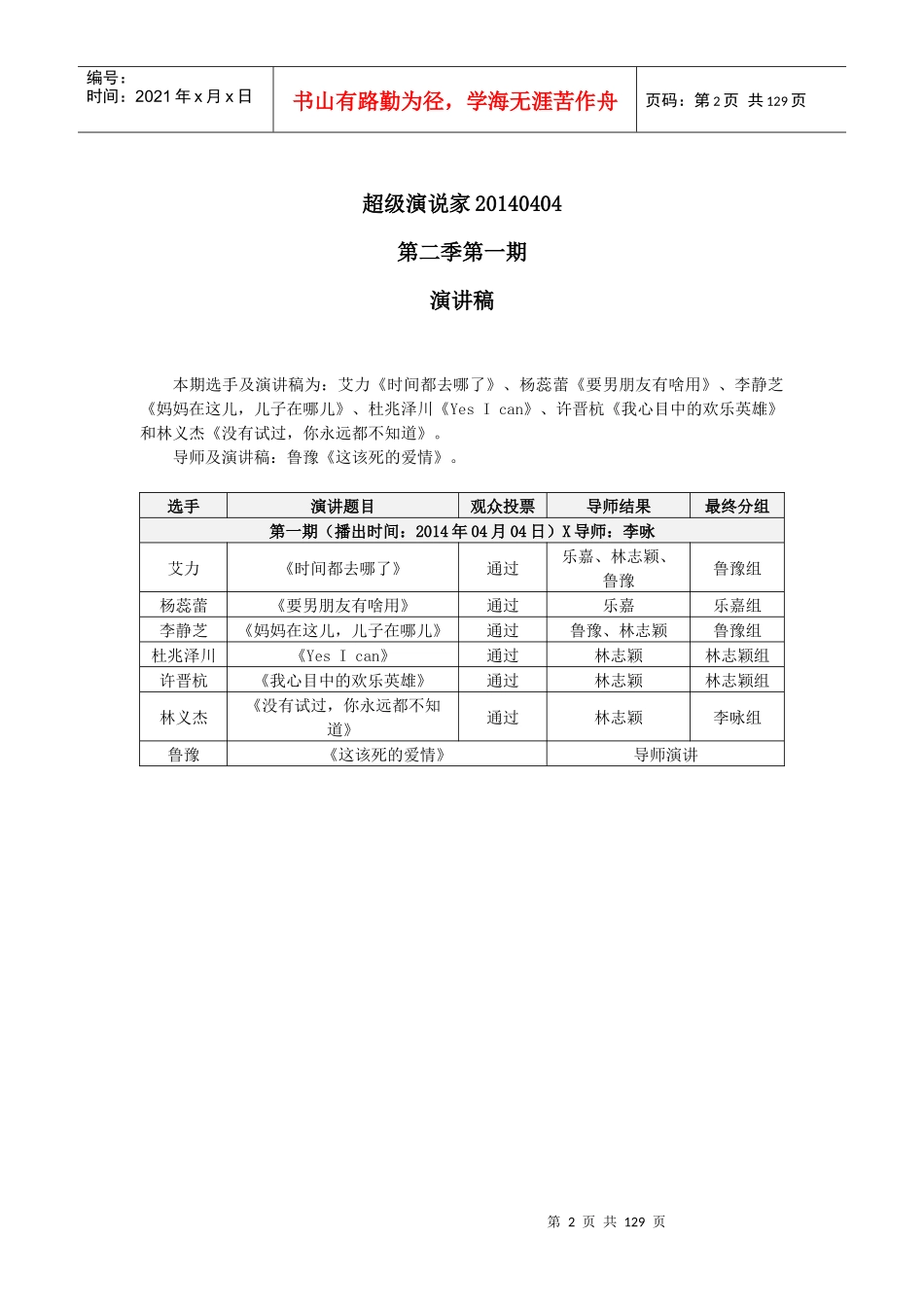 超级演说家第二季演讲稿_第2页