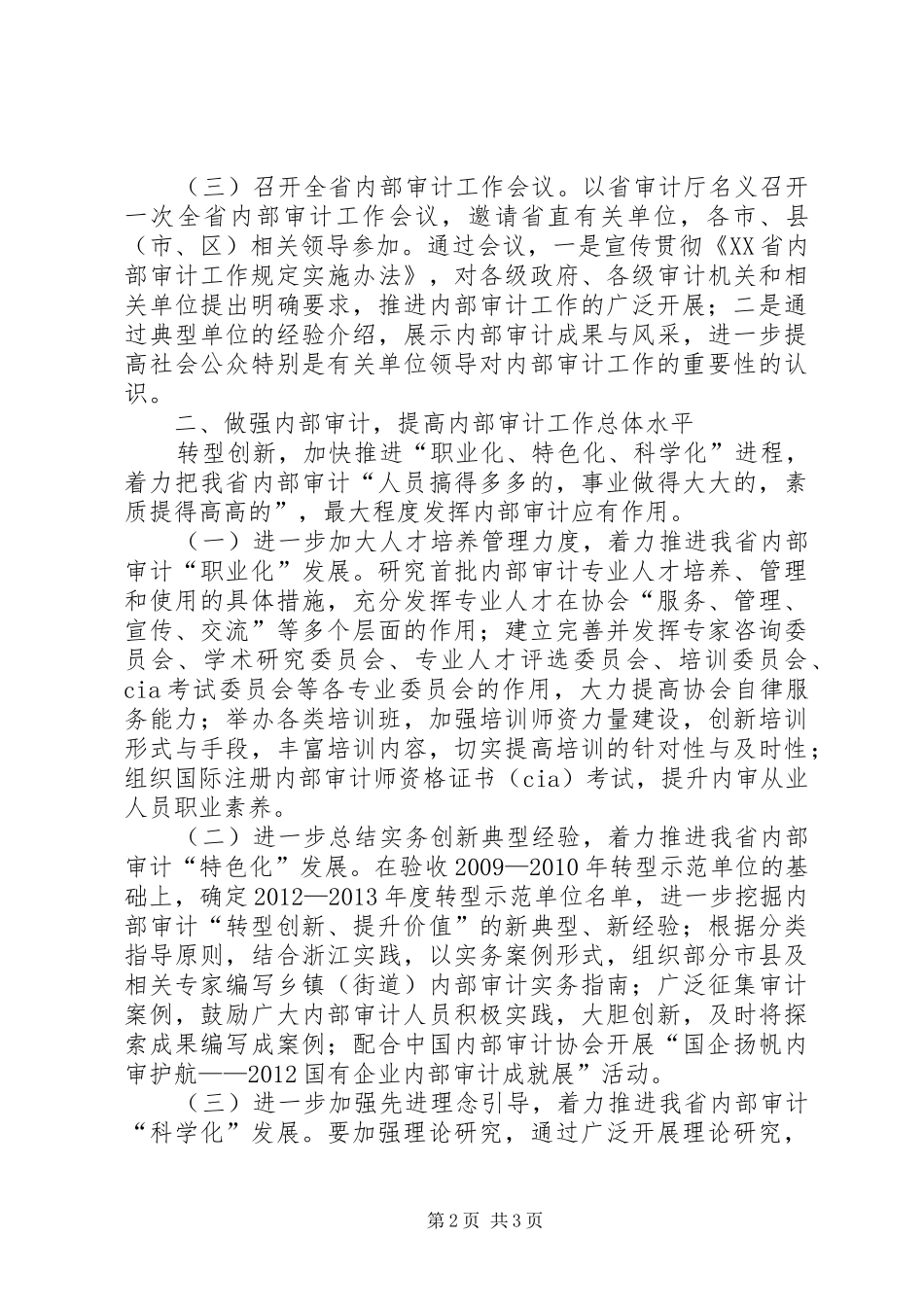 内部审计协会工作安排_第2页