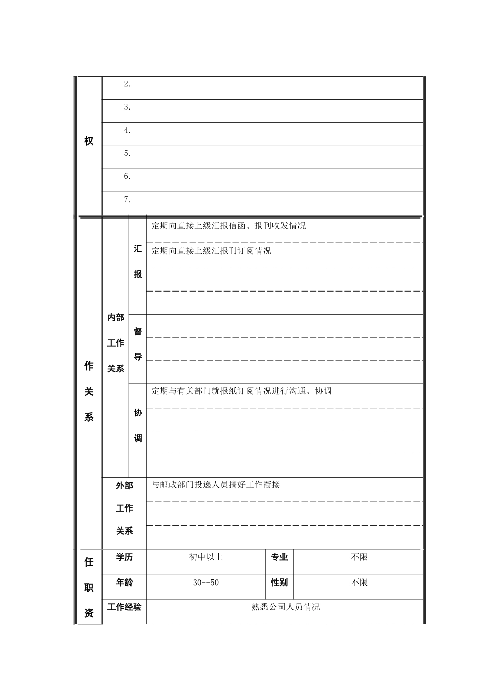 收发员职位说明书_第2页