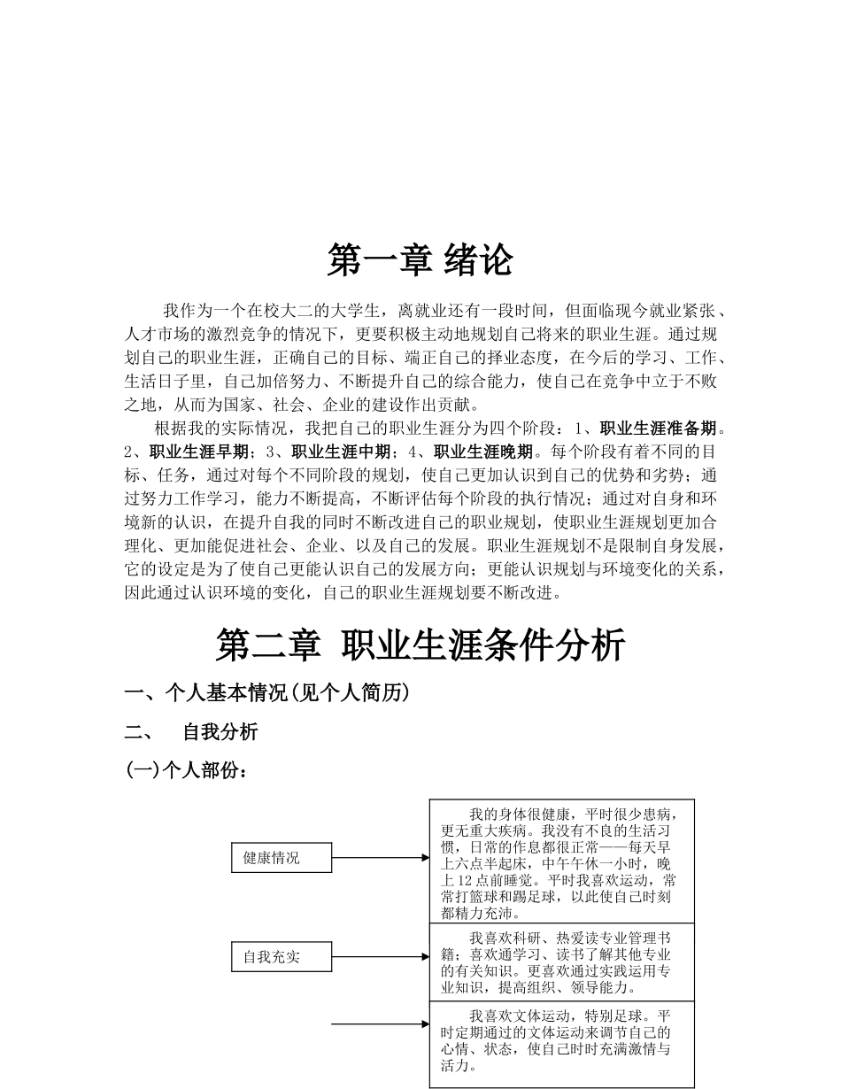 职业生涯条件分析与总规划_第2页