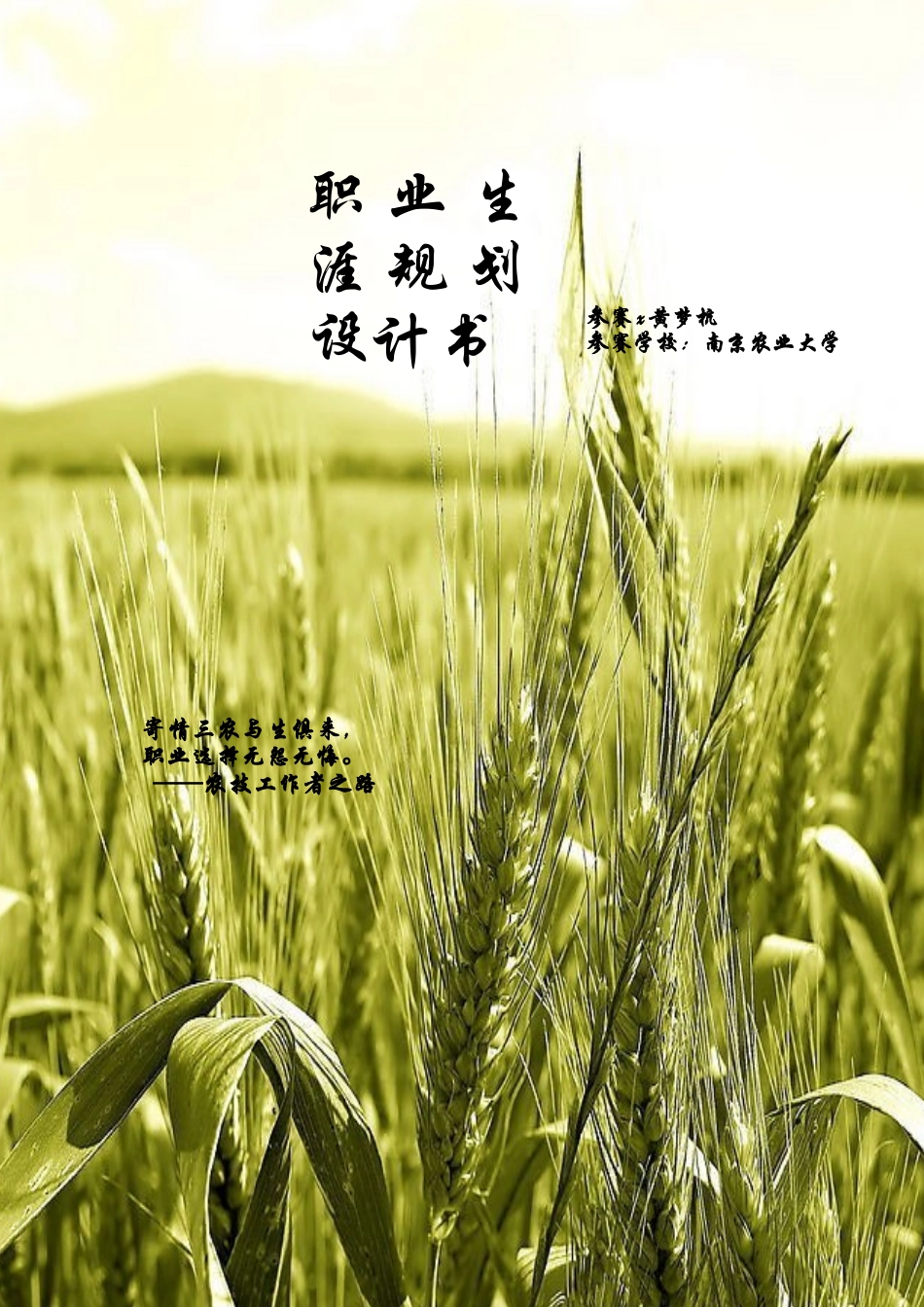 职业生涯规划设计书)_第1页