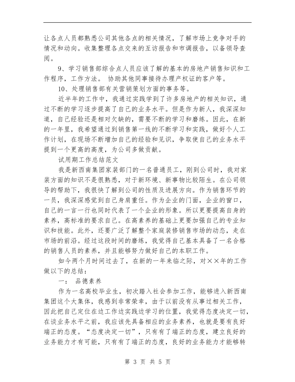 2024年3月销售员试用期转正工作总结范文3_第3页