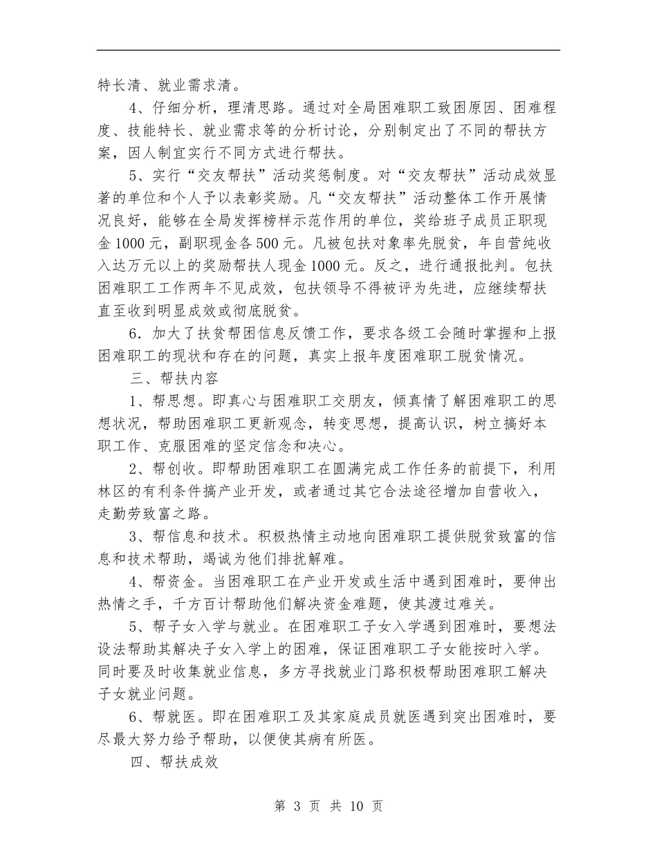 上半年扶贫帮困工作总结(多篇范本)_第3页