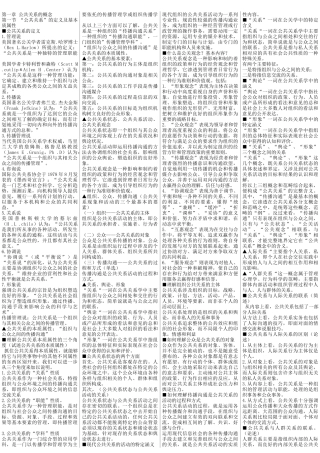 公共关系学 小资料