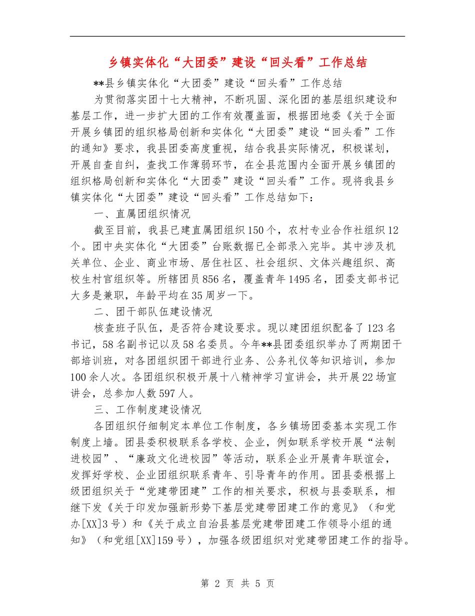 乡镇实体化“大团委”建设“回头看”工作总结_第2页