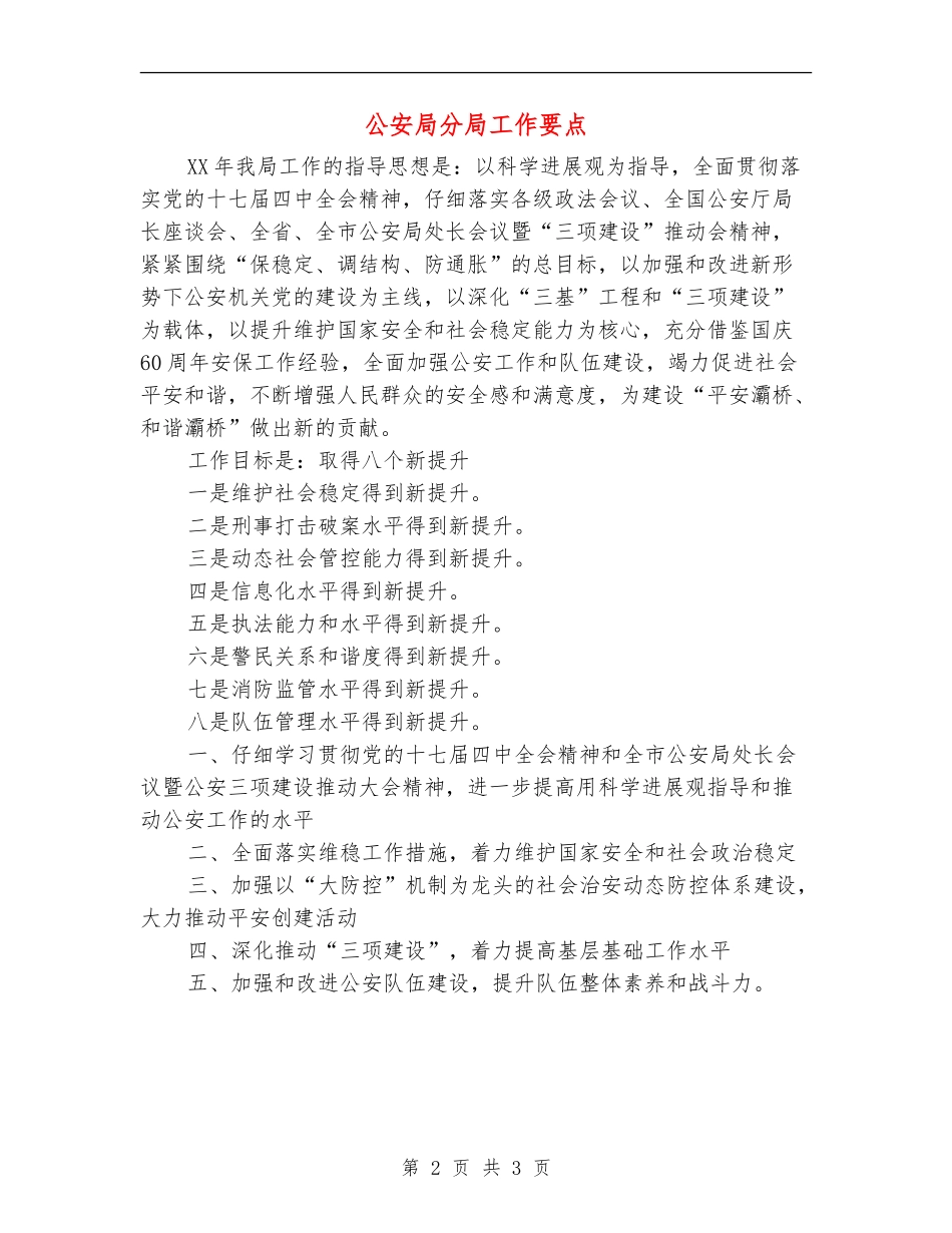 公安局分局工作要点_第2页