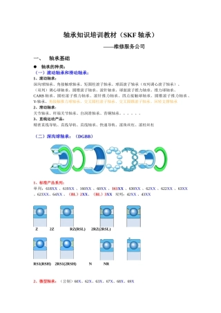 轴承知识培训教材